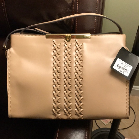 Nanette Lepore Handbags - NANETTE LEPORE SIENNA SATCHEL/CROSSBODY TAUPE NWT